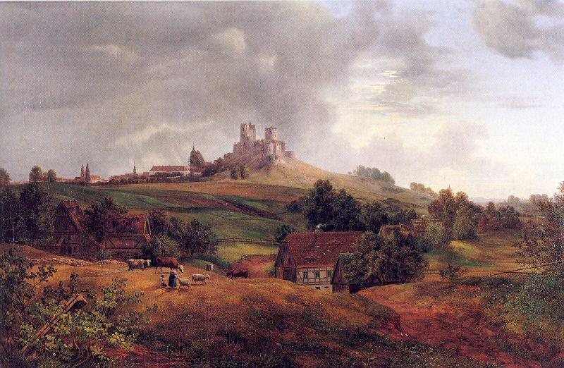 Oehme, Ernst Ferdinand Stolpen Castle oil painting picture